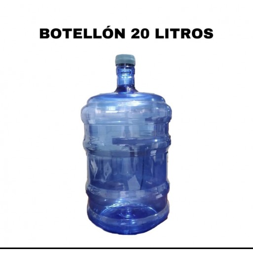 Botellon azul con tapa 20l