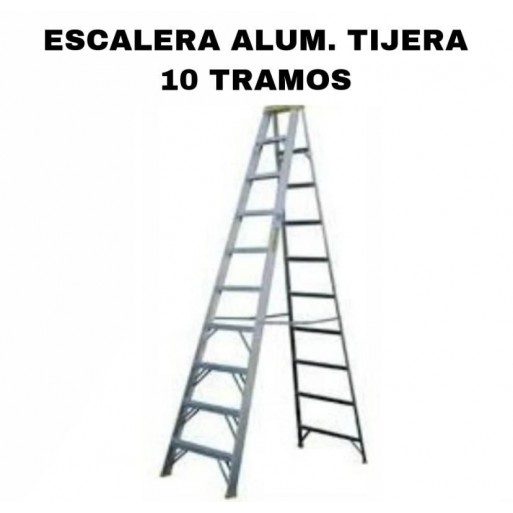 Escalera alum tijera 10 tramos